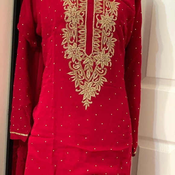Embroidered shirt with embroidered Sharara - Picture 1 of 7
